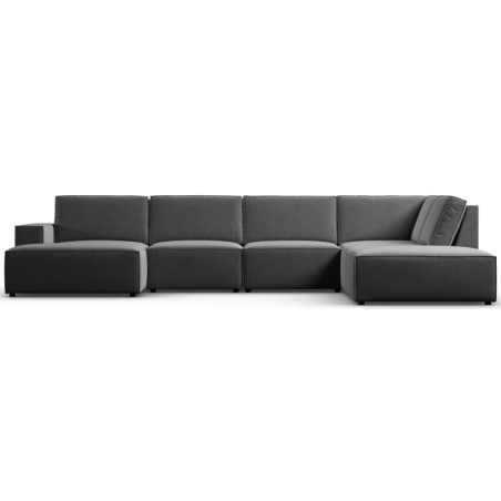 Sofa panoramiczna 7 os. Carlo w aksamitnej tkaninie Milo Casa