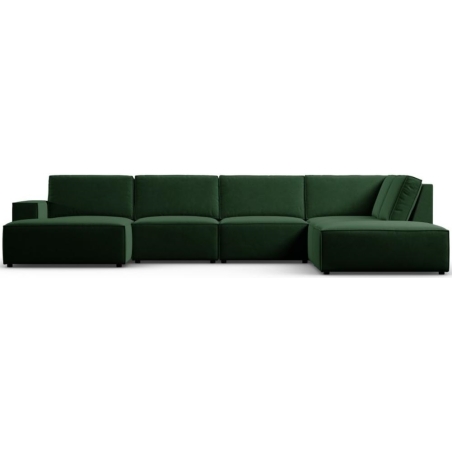 Carlo 7-seater panoramic sofa in velvet fabric by Milo Casa