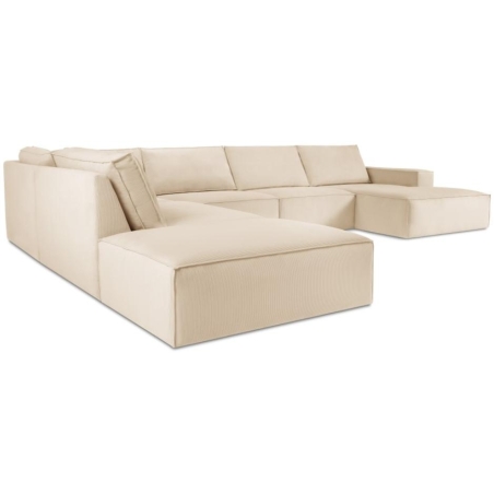 Carlo 7-seater panoramic sofa in Milo Casa corduroy fabric
