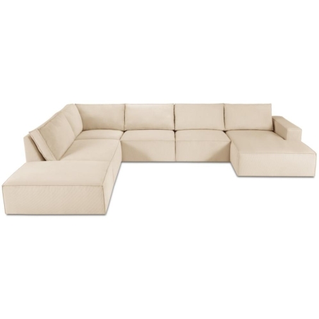 Carlo 7-seater panoramic sofa in Milo Casa corduroy fabric