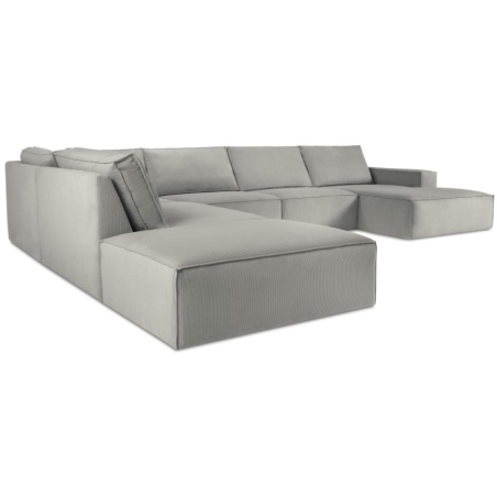 Carlo 7-seater panoramic sofa in Milo Casa corduroy fabric