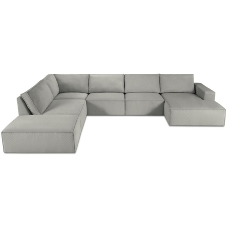 Carlo 7-seater panoramic sofa in Milo Casa corduroy fabric