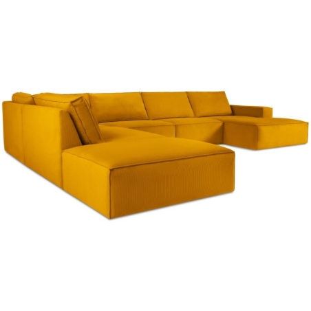Carlo 7-seater panoramic sofa in Milo Casa corduroy fabric