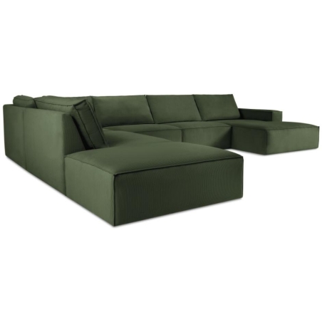 Carlo 7-seater panoramic sofa in Milo Casa corduroy fabric