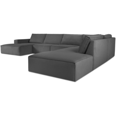 Carlo 7-seater panoramic sofa in Milo Casa corduroy fabric