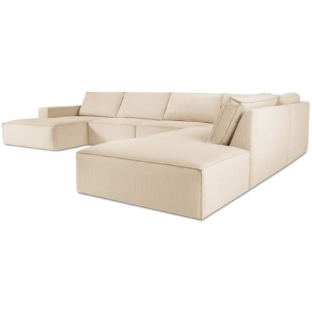 Carlo 7-seater panoramic sofa in Milo Casa corduroy fabric