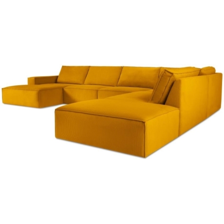 Sofa panoramiczna Carlo 7 os. w sztruksowej tkaninie producenta Milo Casa.