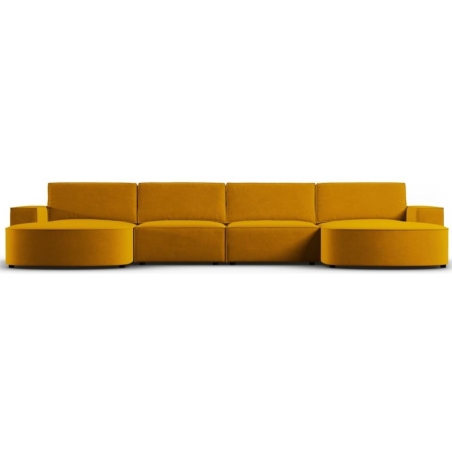 Panoramic sofa 5 seater. Carlo 372/166 rounded in Milo Casa velvet fabric