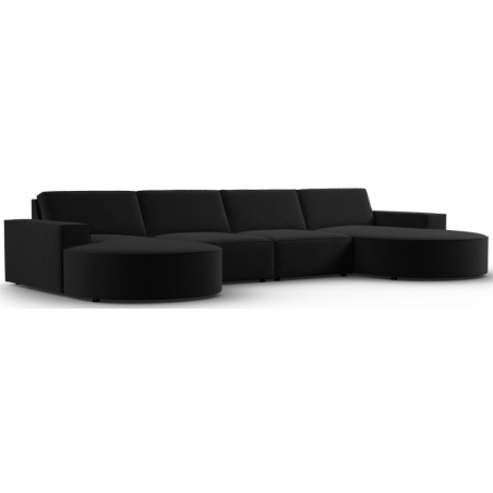 Panoramic sofa 5 seater. Carlo 372/166 rounded in Milo Casa velvet fabric