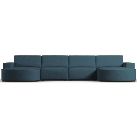 Panoramic sofa 5 seater. Carlo 372/166 rounded in Milo Casa corduroy fabric