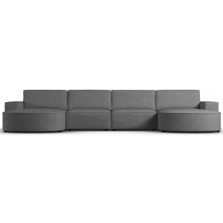 Panoramic sofa 5 seater. Carlo 372/166 rounded in Milo Casa corduroy fabric