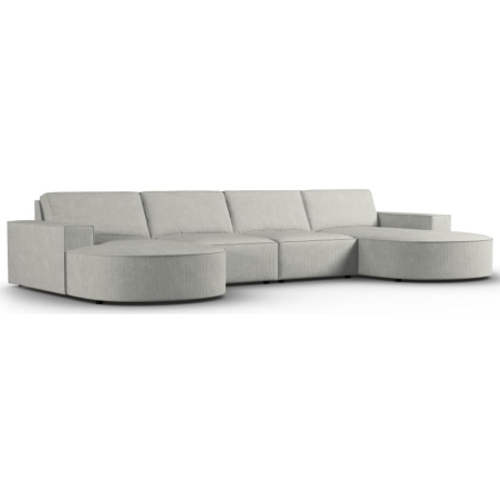 Panoramic sofa 5 seater. Carlo 372/166 rounded in Milo Casa corduroy fabric