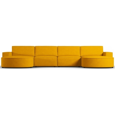 Sofa panoramiczna 5 os. Carlo 372/166 zaokrąglona w sztruksowej tkaninie Milo Casa
