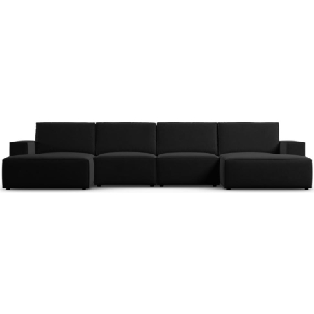 Sofa panoramiczna narożna 5 os. Carlo 372/166 w aksamitnej tkaninie Milo Casa