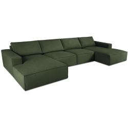 Sofa panoramiczna Carlo 5 os. 372/166 kwadratowa w sztruksowej tkaninie producenta Milo Casa.