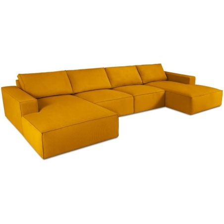 Panoramic sofa 5 seater. Carlo 372/166 in Milo Casa corduroy fabric