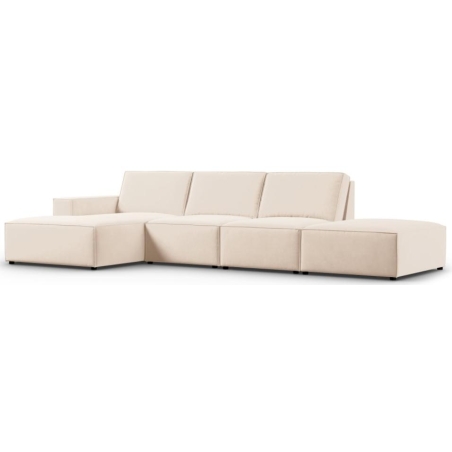Corner sofa 5 seater. Carlo in velvet fabric by Milo Casa
