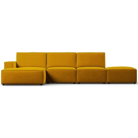 Corner sofa 5 seater. Carlo in velvet fabric by Milo Casa