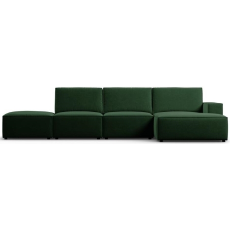 Corner sofa 5 seater. Carlo in velvet fabric by Milo Casa