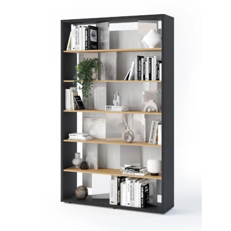 Bookcase FITT FP-01 glossy grey Lenart