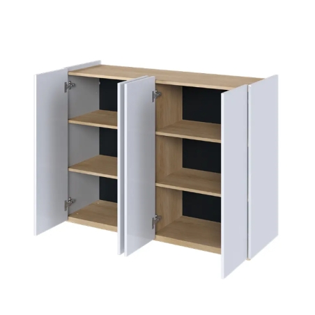 Komoda EASY EA-02 biały połysk/dąb scandi Lenart