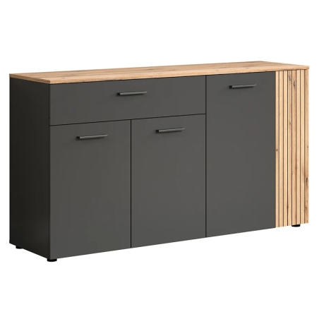 Esteban 150cm chest of drawers KOM4D1S graphite/oak evok BRW