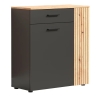 Komoda Esteban 80cm grafit/dąb evok BRW