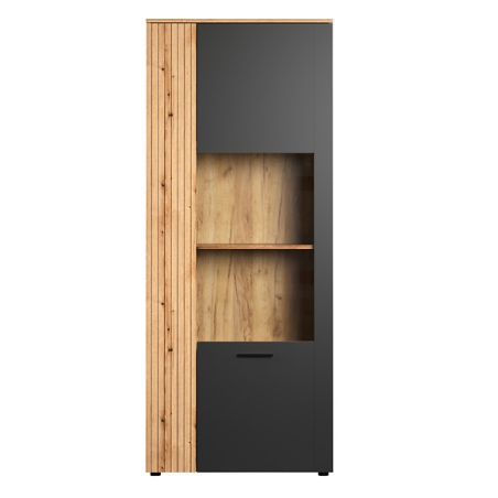 Witryna Esteban 80cm REG1W1D/80 grafit/dąb evok BRW