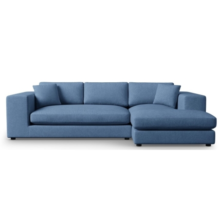 Sofa narożna Tendance tkanina strukturalna Christian Lacroix ciemnoniebieska prawostronna