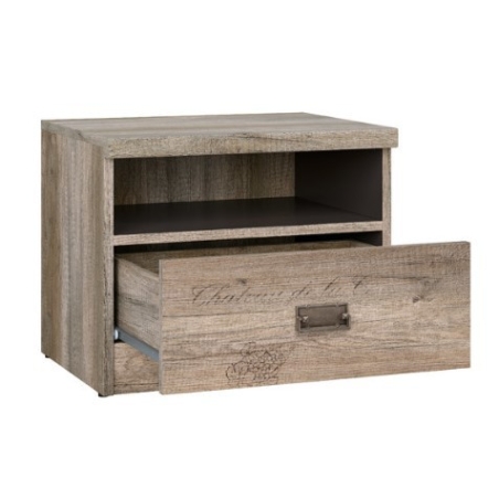 Malcolm bedside table Black Red White