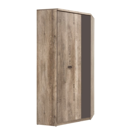 Malcolm corner wardrobe Black Red White