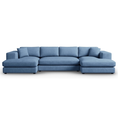 Sofa panoramiczna Tendance tkanina strukturalna Christian Lacroix ciemny niebieski
