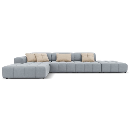 Sofa narożna Luc welur Christian Lacroix lewostronny jasny niebieski