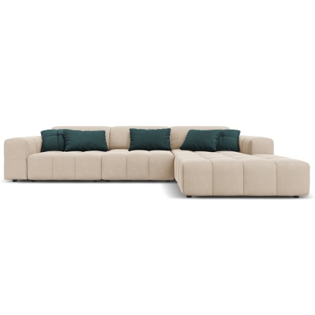 Luc 4-seater sofa bed in velour by Christian Lacroix