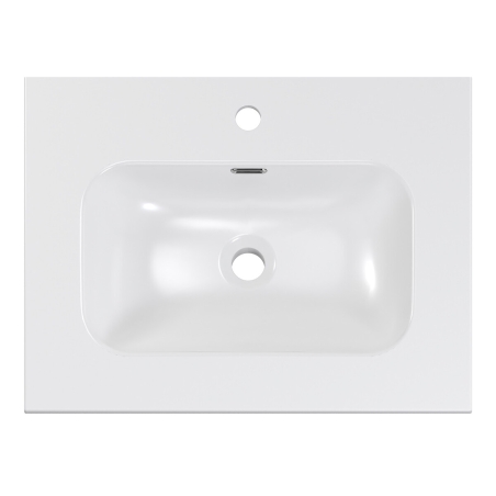 Single bowl furniture washbasin FLY WHITE GLOSS UM 60-46 DP ( E-8073-60 ) COMAD