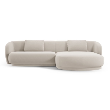 Corner side - Rights, colour - shades of white, Welur Camden Cosmopolitan-design - Ecru (CasSan)