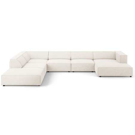7-seater Arendal chaise lounge sofa with corduroy effect Cosmopolitan Design