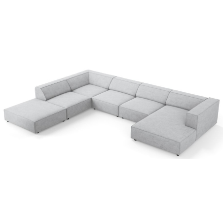 7-seater Arendal chaise lounge sofa with corduroy effect Cosmopolitan Design