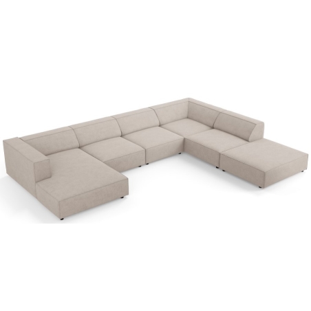 7-seater Arendal chaise lounge sofa with corduroy effect Cosmopolitan Design