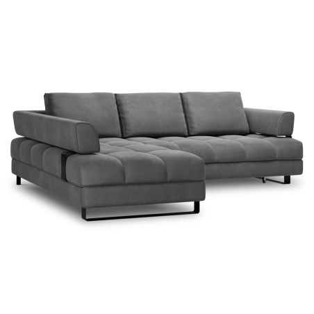 Corner side - Left, colour - shades of grey, Aksamit Clinton Cosmopolitan-design - Dark Gray (Mon97)