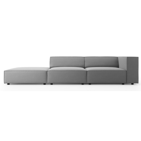 Sofa 4-osobowa welur Arendal Cosmopolitan Design lewostronna jasny szary