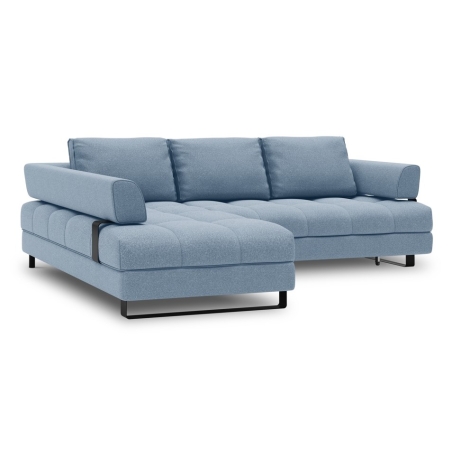 Corner side - Left, colour - blues and grenades, Structural fabric Clinton Cosmopolitan-design - Bleu (Sld74)