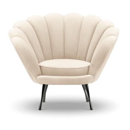 kolor - Odcienie kremowe, Welur Magic Velvet Kingston Cosmopolitan-design - Beige Clair (Ma2201), Nogi Kingston Cosmopolitan-design - Czarny Perłowy Metal