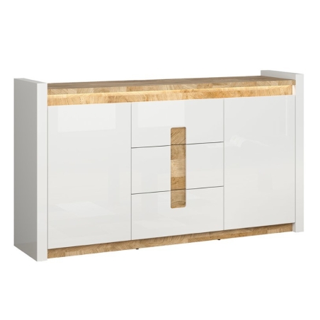 Alameda chest of drawers Black Red White