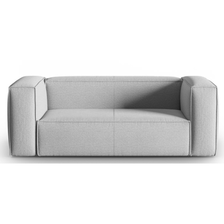 Sofa 2-osobowa Mackay strukturalny aksamit Cosmopolitan Design jasny szary