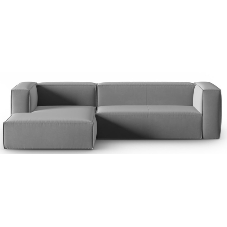 Corner side - Left, colour - shades of grey, Welur Mackay Cosmopolitan-design - Light Gray (CasAsh)