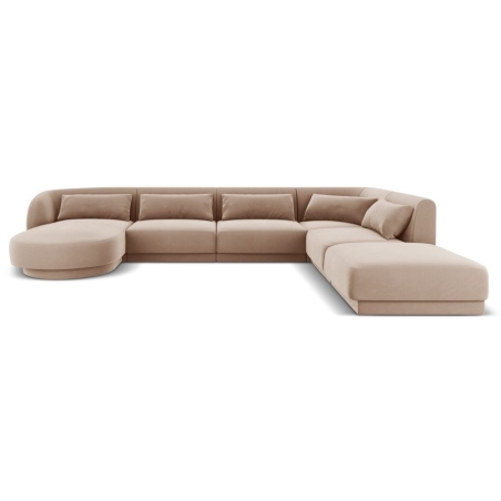 Corner side - Rights, colour - shades of beige, Welur Tulum Cosmopolitan-design - Beige (Blu28)