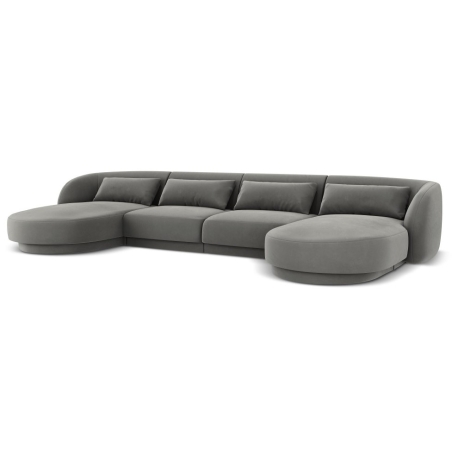Tulum velour Cosmopolitan-design 5-seater sofa bed