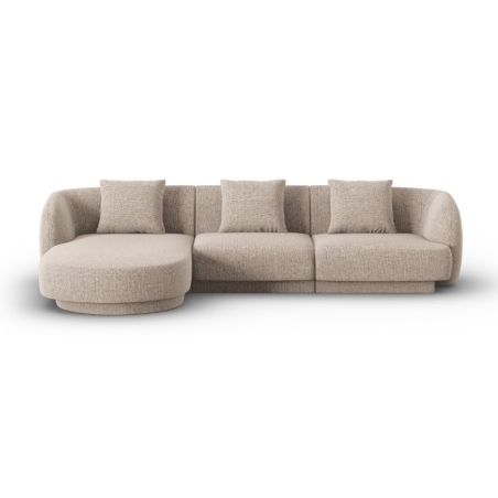 Corner side - Left, colour - shades of beige, Szenil Tulum Cosmopolitan-design - Beige (Haga30)