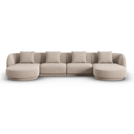 Tulum Shenil Cosmopolitan-design 5-seater panoramic corner sofa